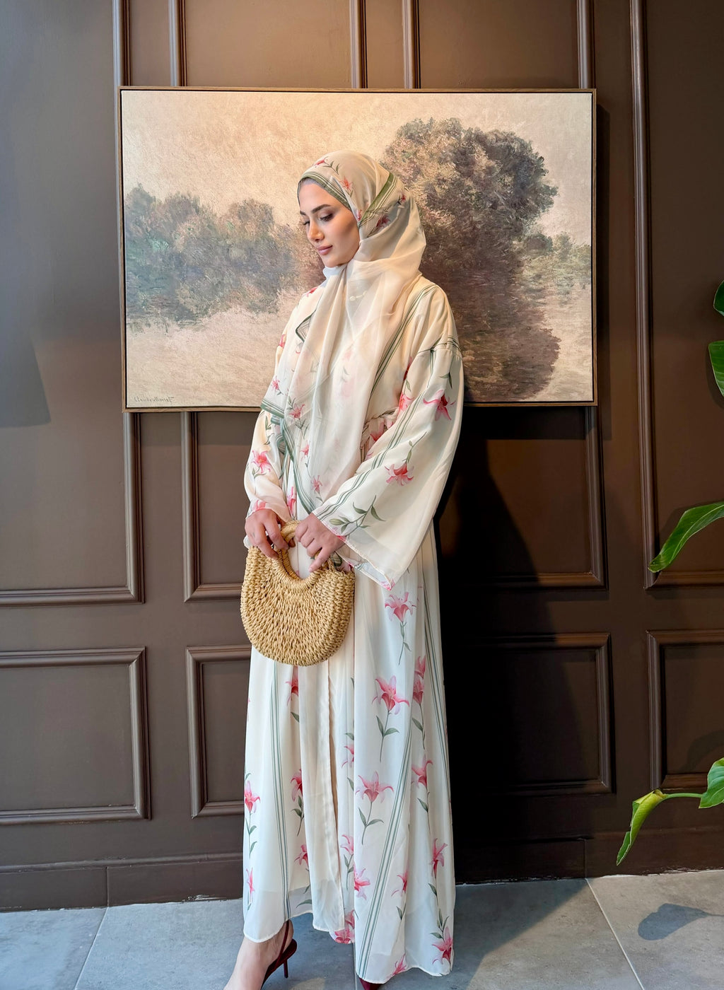 Amina floş Viskon abaya