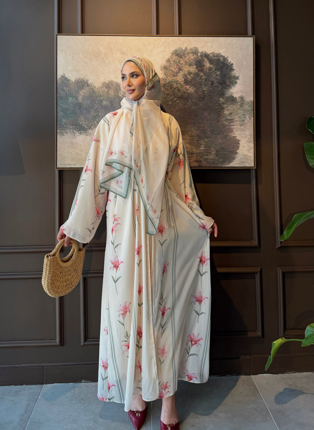 Amina floş Viskon abaya
