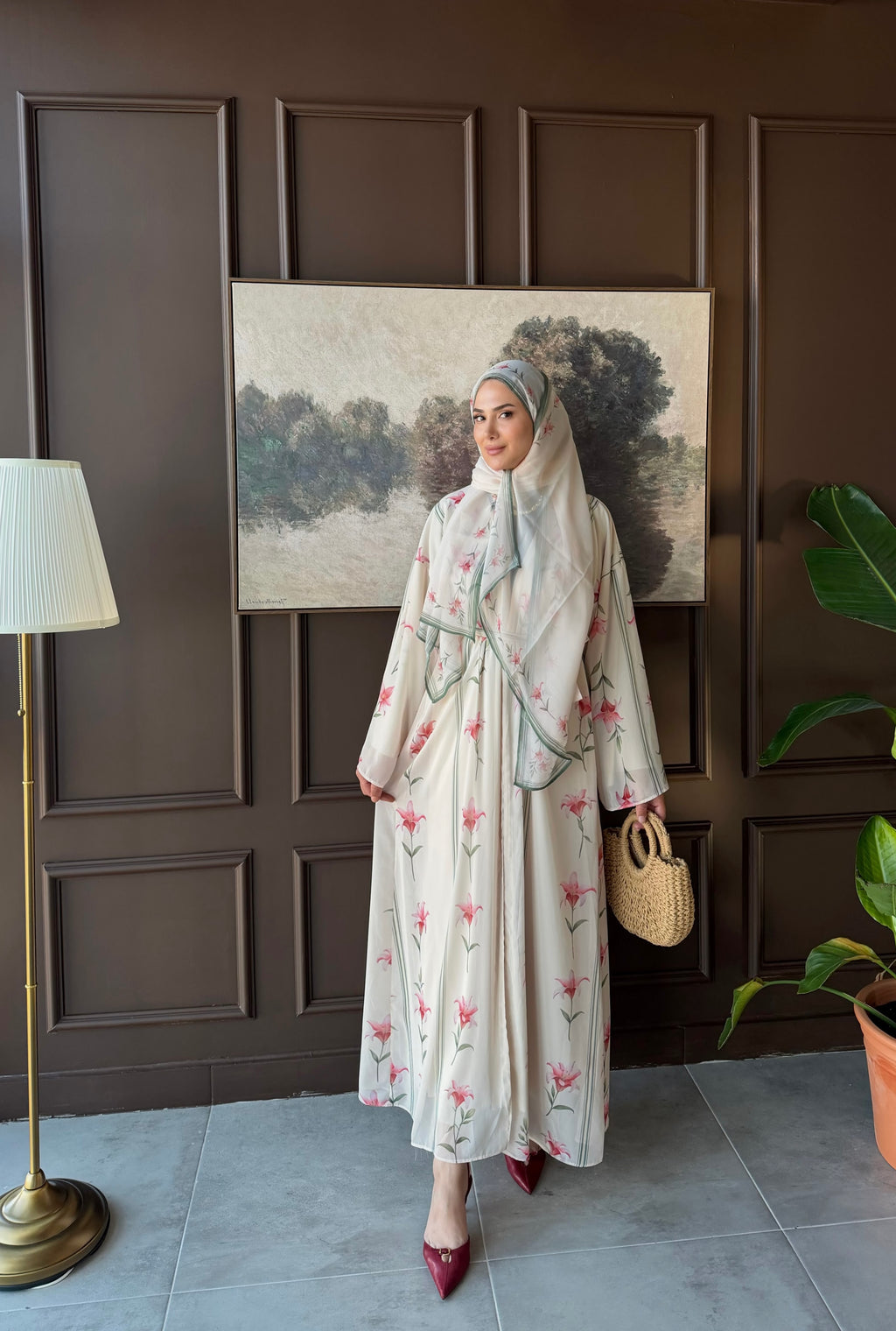 Amina floş Viskon abaya