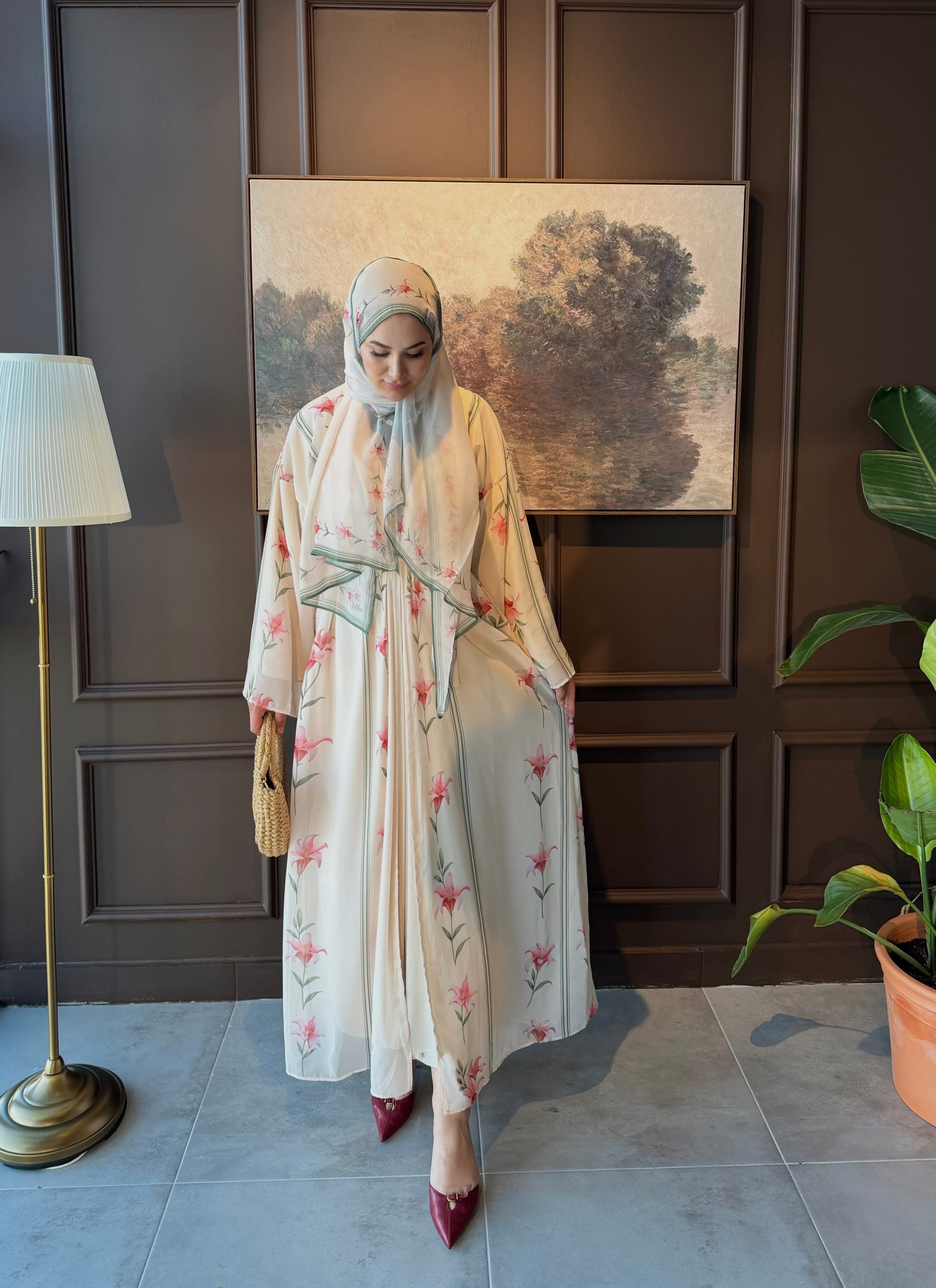 Amina floş Viskon abaya